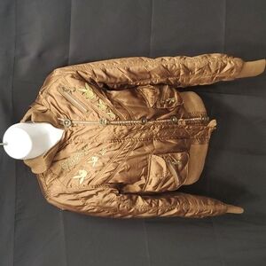 Playboy Gold Bomber Jacket SZ MD